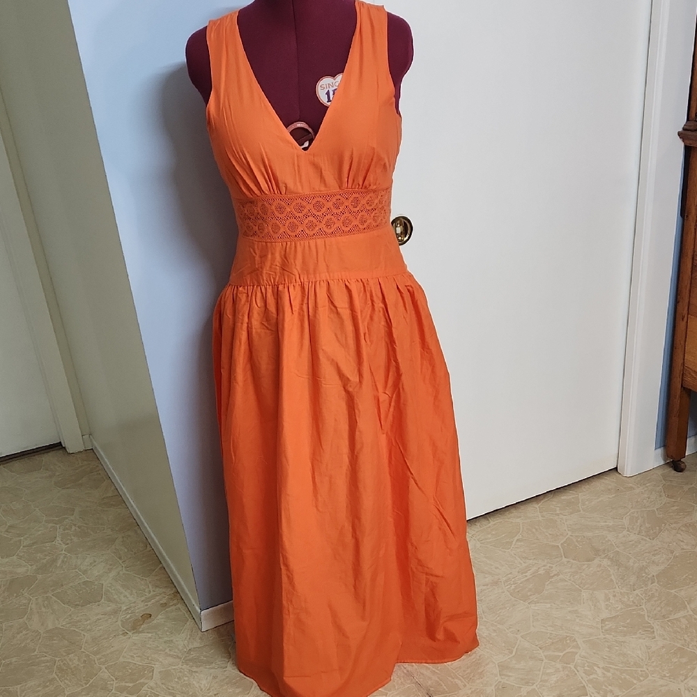 Orange Cotton Dress